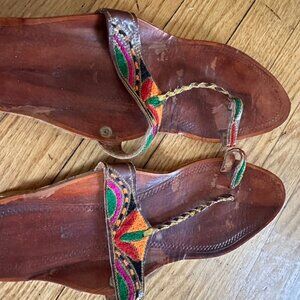 Authentic embroidered toe-sandals from India (bought in Jaipur in local market)
